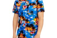 Men hawaii hawaiian shirt aloha 3xl hibiscus walmart clothing shirts button hangover down color amazon