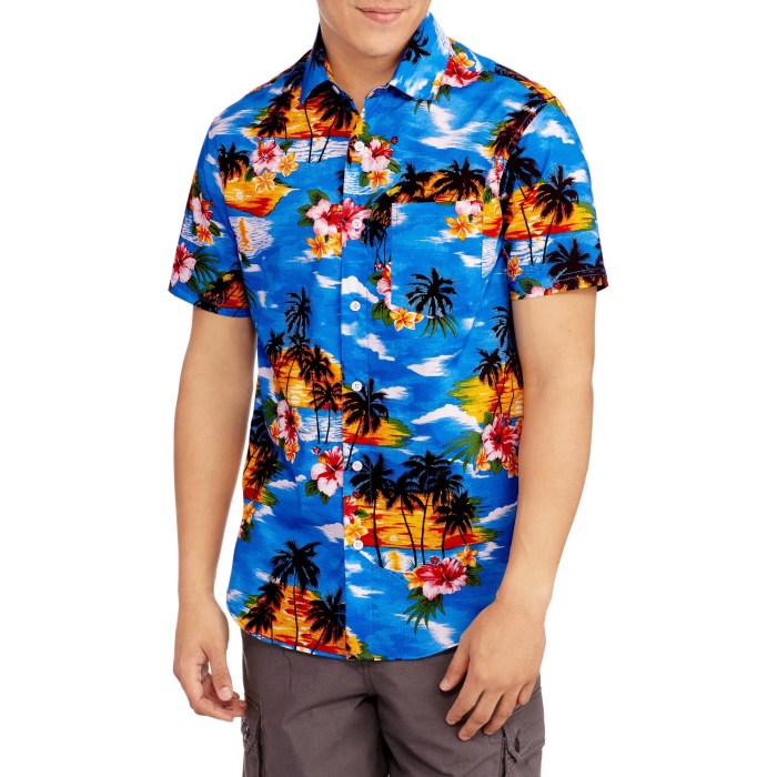 Men hawaii hawaiian shirt aloha 3xl hibiscus walmart clothing shirts button hangover down color amazon