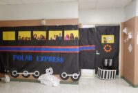 How to make polar express door decoration