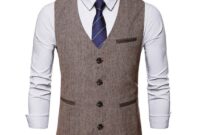 Mens vest with dress shirt