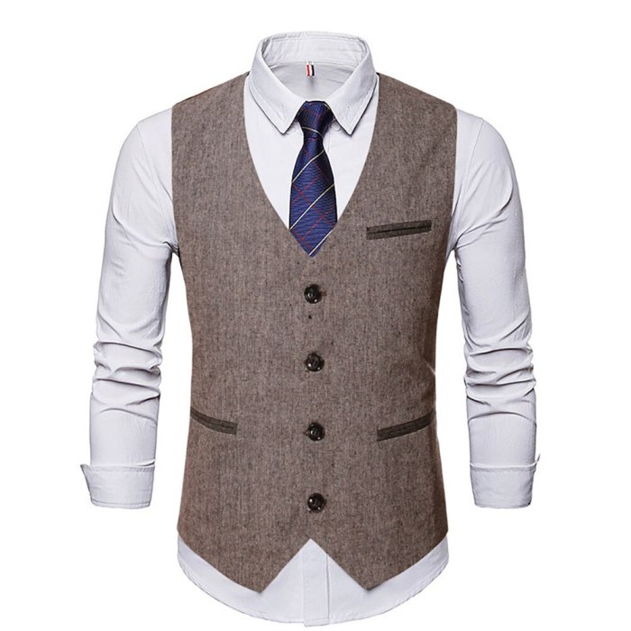 Mens vest with dress shirt