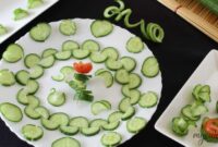 How to make cucumber decoration