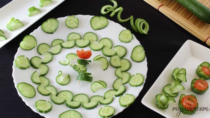 How to make cucumber decoration