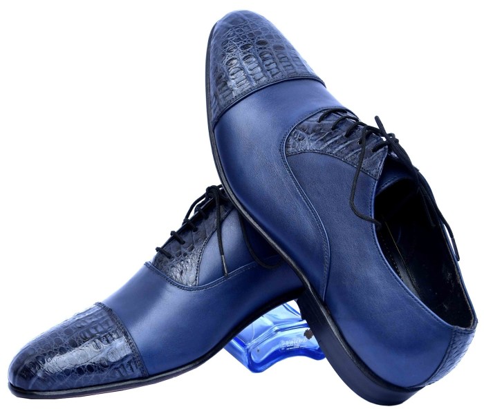 Mens blue and white dress shoes