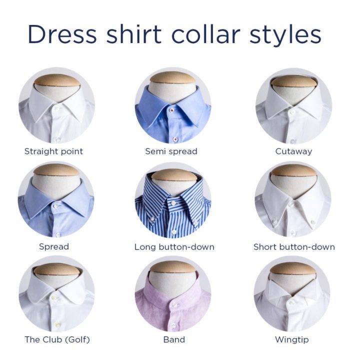 Mens dress shirt collars