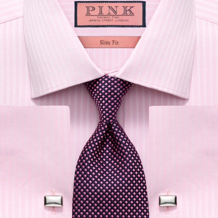 Mens pink dress shirt tie