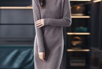 Women's knee length shirt dress