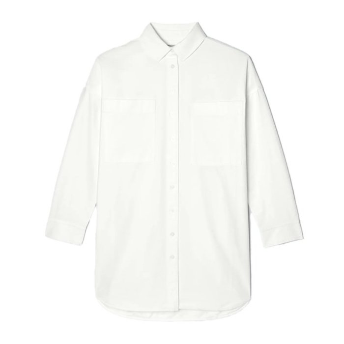 White men's button down dress shirt