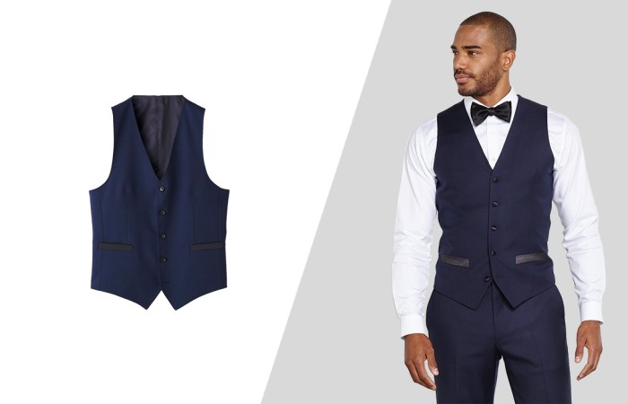 Mens vest with dress shirt