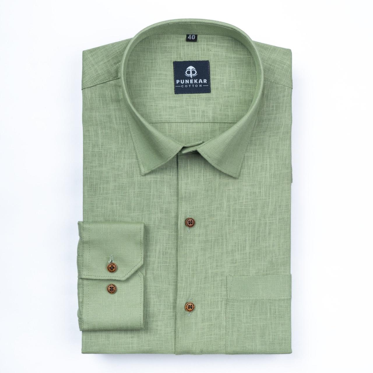 Olive green dress shirt mens