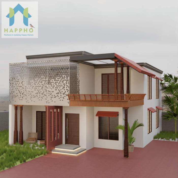 Desain teras rumah yang menghadap barat