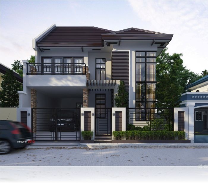 Desain teras rumah klasik 2 lantai