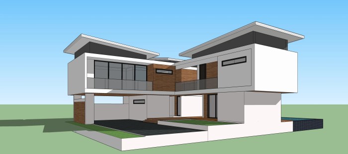 Desain warna rumah sketchup